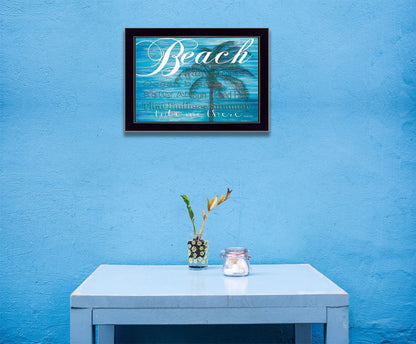 Take Me There 1 Black Framed Print Wall Art
