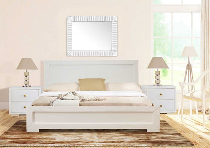 Moma Walnut Wood Platform Twin Bed With Nightstand
