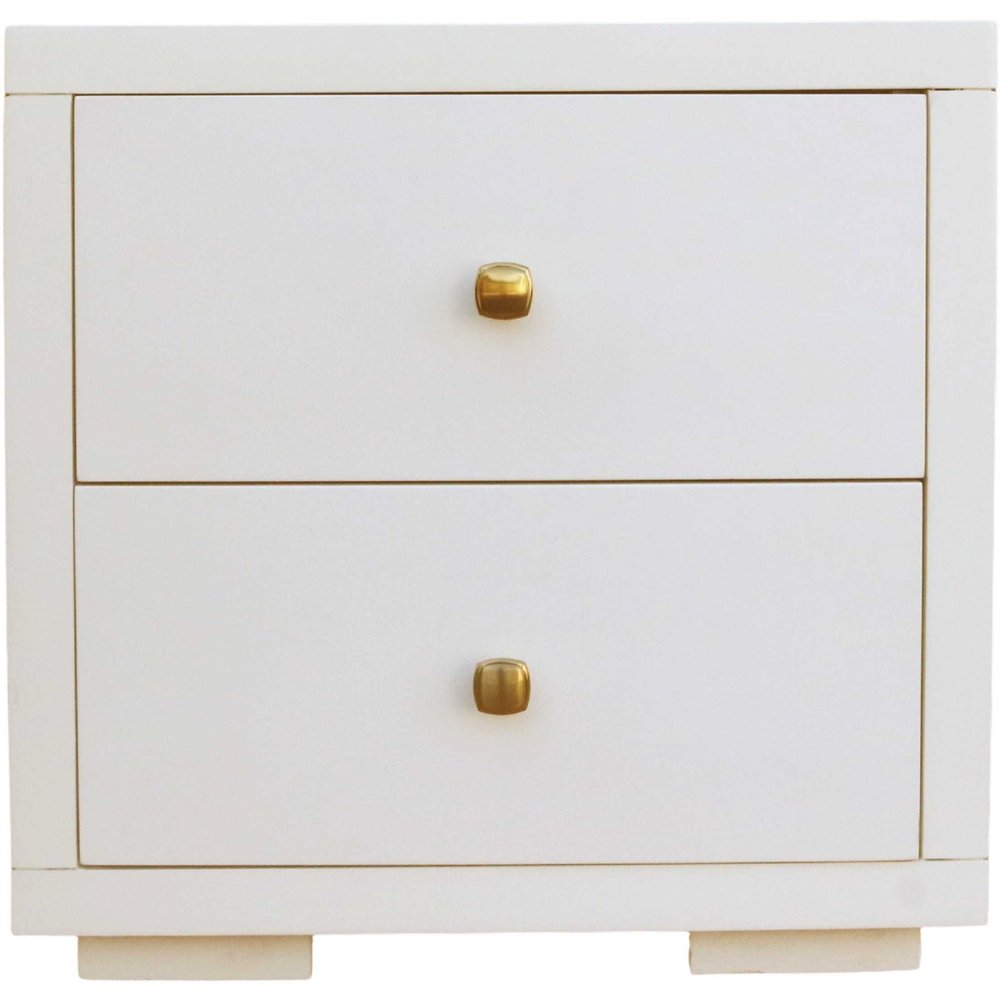 Moma Walnut Wood Platform Twin Bed With Nightstand