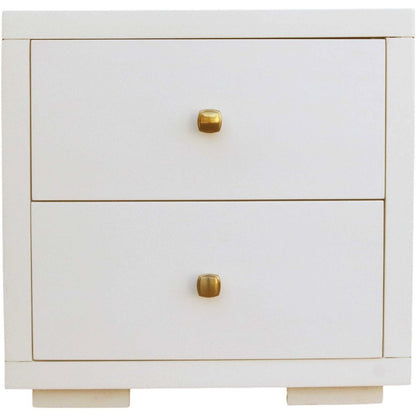 Moma Walnut Wood Platform Twin Bed With Nightstand