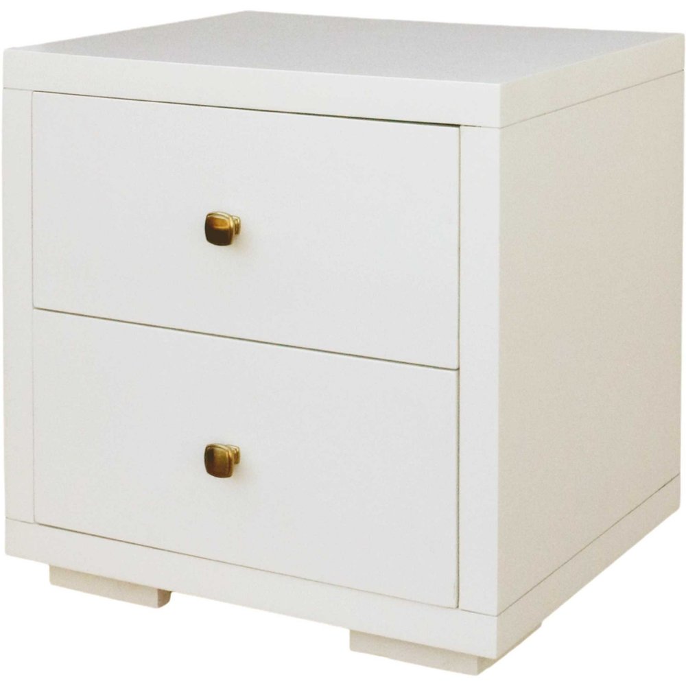 Moma Walnut Wood Platform Twin Bed With Nightstand