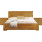 Moma Walnut Wood Platform Twin Bed With Nightstand