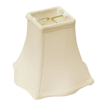 Pantalla de lámpara Monay Shantung cuadrada premium blanca de 8"