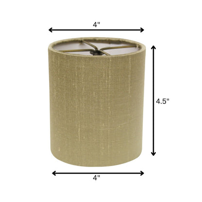 Juego de 6 pantallas de lámpara de araña de tambor de oro antiguo de 4"
