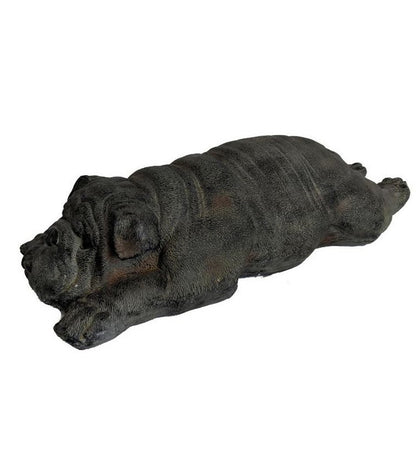 Estatua de Bulldog Dormido para Interiores y Exteriores de 24"