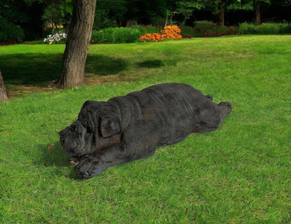 Estatua de Bulldog Dormido para Interiores y Exteriores de 24"