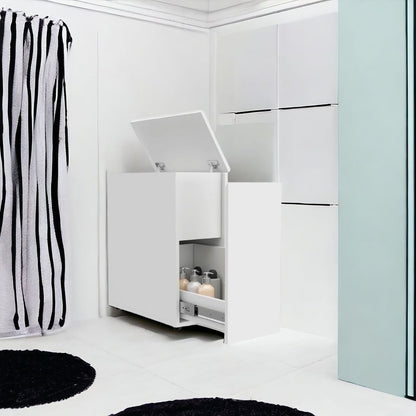10" White Wood Freestanding Bathroom Vanity