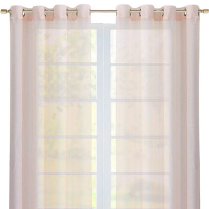 Set of Two 84"  Blush Solid Modern Window Panels