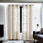 Set of Two 96"  Tan Floral Embroidered Window Panels