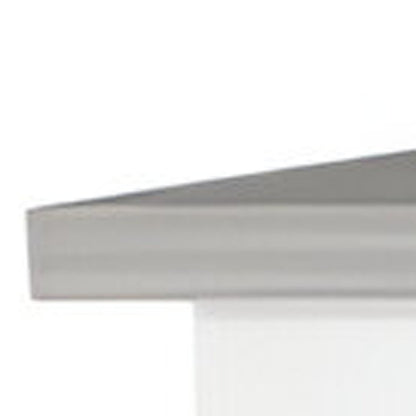 Isla de cocina blanca y gris de 41" con almacenamiento