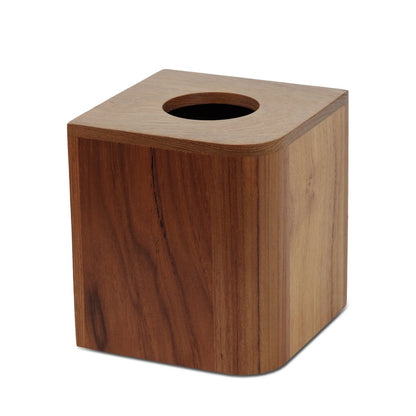 Funda de teca auténtica para caja de pañuelos de diseño
