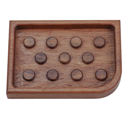 Jabonera de diseño de teca auténtica