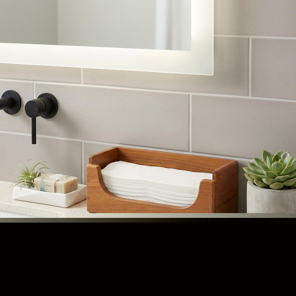 Traditional Solid Teak Guest Paper Towel Holder