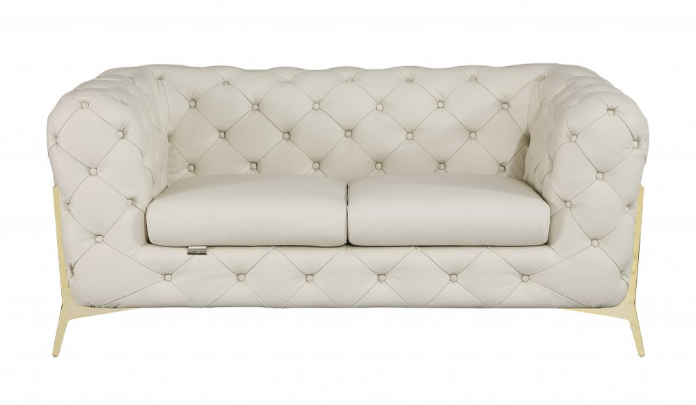 Conjunto de asientos para seis personas en cuero italiano beige de tres piezas para interiores