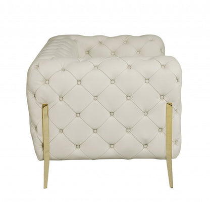 Conjunto de asientos para seis personas en cuero italiano beige de tres piezas para interiores