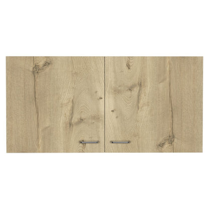 Gabinete de acento estándar de 39" en blanco y roble claro con un estante