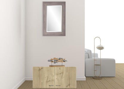 Gabinete de acento estándar de 39" en blanco y roble claro con un estante