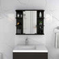 Tocador de baño flotante de madera negra de 24"