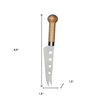 Natural Wood And Stainless Steel Lux Cheese Knife
