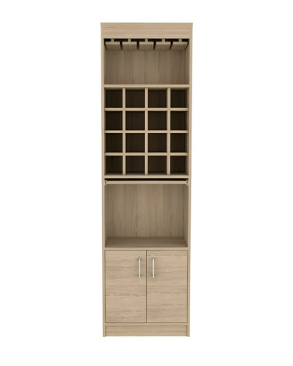 Mueble bar natural de 24" con dieciocho estantes