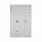 47" White Two Drawer Combo Dresser