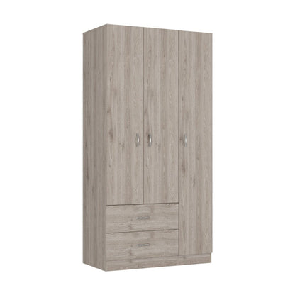 Cómoda combinada de dos cajones de madera manufacturada negra de 71"