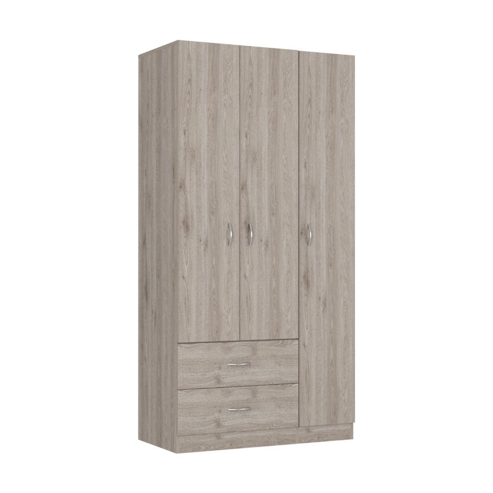 Cómoda combinada de dos cajones de madera manufacturada negra de 71"