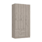 Cómoda combinada de dos cajones de madera manufacturada negra de 71"