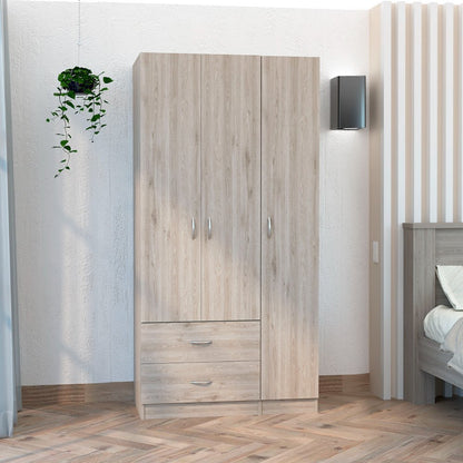 Cómoda combinada de dos cajones de madera manufacturada negra de 71"