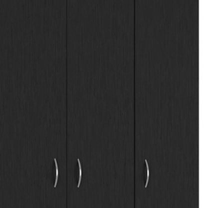 Cómoda combinada de dos cajones de madera manufacturada negra de 71"
