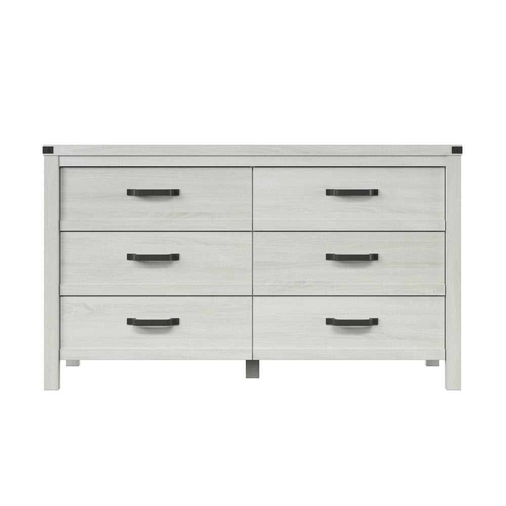 Cómoda estándar de cinco cajones de madera blanca de 31"