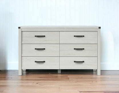 Cómoda estándar de cinco cajones de madera blanca de 31"