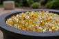 Gold Round Reflective Fire Pit Glass
