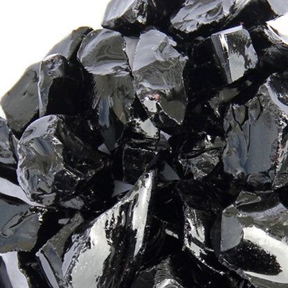 Black Round Reflective Fire Pit Glass