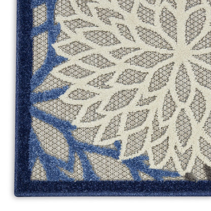 10' X 13' Blue Indoor Outdoor Area Rug