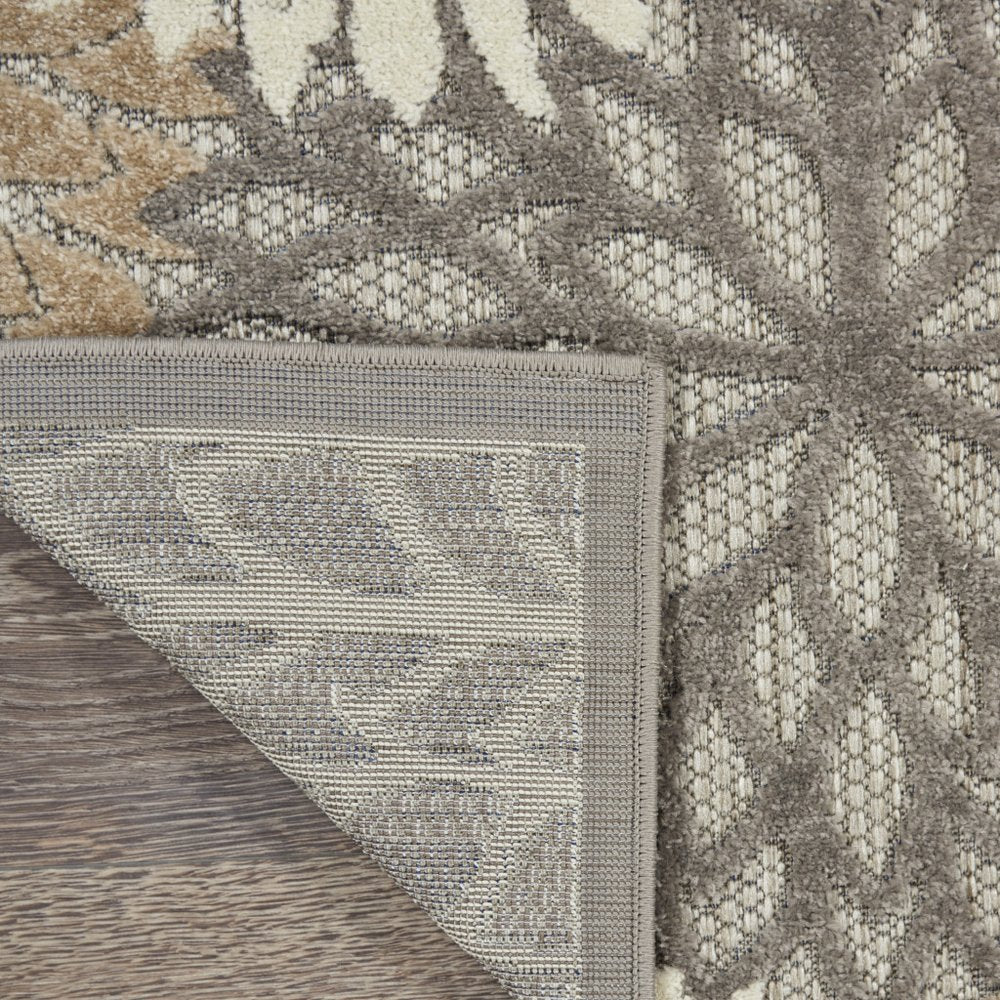 10' X 13' Gray And Ivory Indoor Outdoor Area Rug