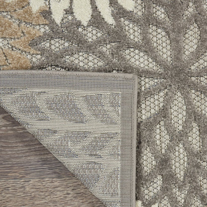 10' X 13' Gray And Ivory Indoor Outdoor Area Rug