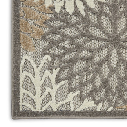 10' X 13' Gray And Ivory Indoor Outdoor Area Rug