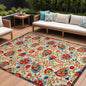 10' X 13' Blue And Beige Indoor Outdoor Area Rug
