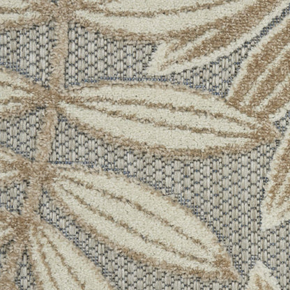 10' X 13' Gray And Ivory Indoor Outdoor Area Rug