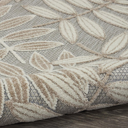 10' X 13' Gray And Ivory Indoor Outdoor Area Rug