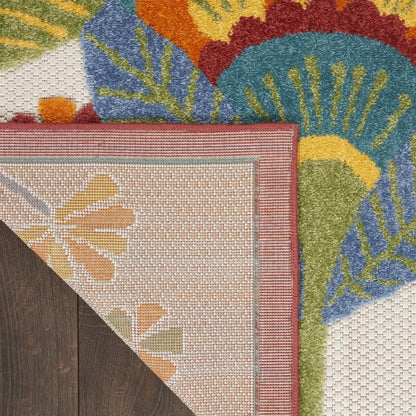 10' X 13' Blue And Yellow Indoor Outdoor Area Rug