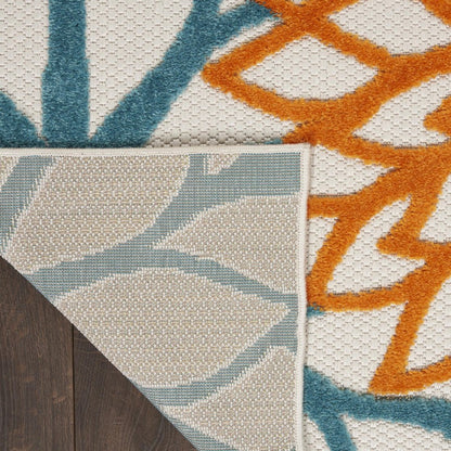 10' X 13' Blue And Yellow Indoor Outdoor Area Rug