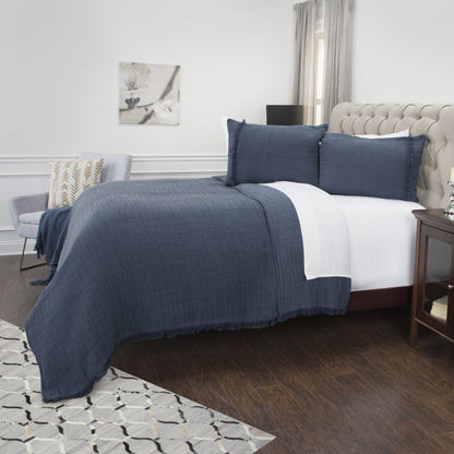 Indigo Checkered Queen Quilt