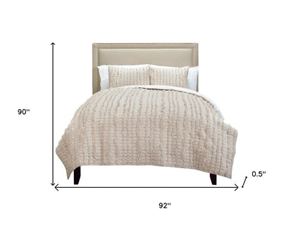 Blush Striped Queen Quilt