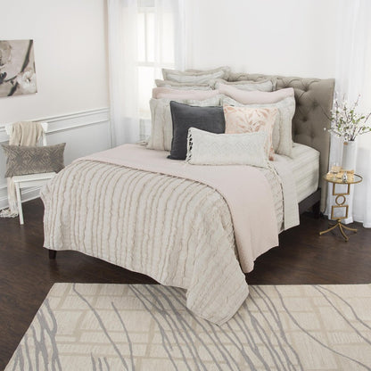 Blush Striped Queen Quilt