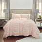 Pink Geometric Queen Quilt