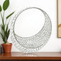 Canasta de 13" con anillos de plata y cristales falsos brillantes