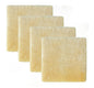 Set Of Four 17" X 17" Cornsilk Linen Solid Color Dining Chair Pad