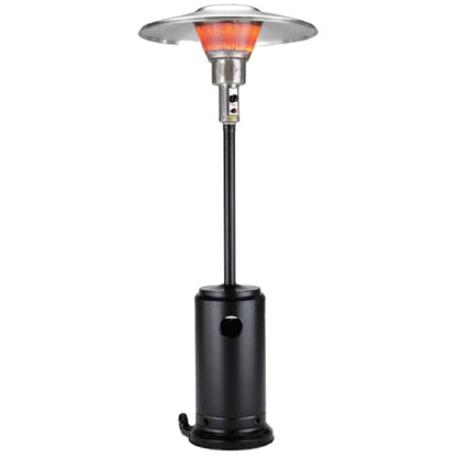 Calentador de patio cilíndrico de propano de acero negro de 40 000 BTU